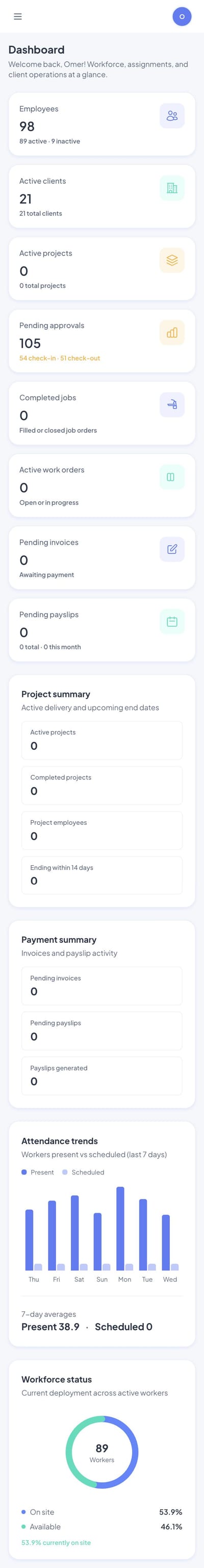 Global Experts CRM — mobile